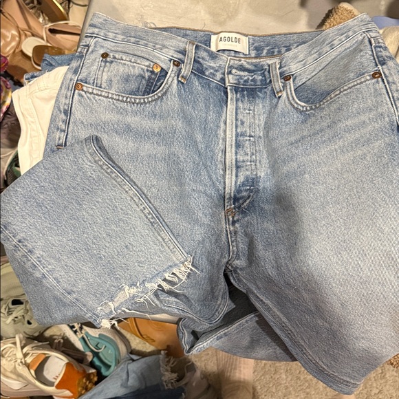 Agolde Faded Riley raw hem jeans - Picture 1 of 2